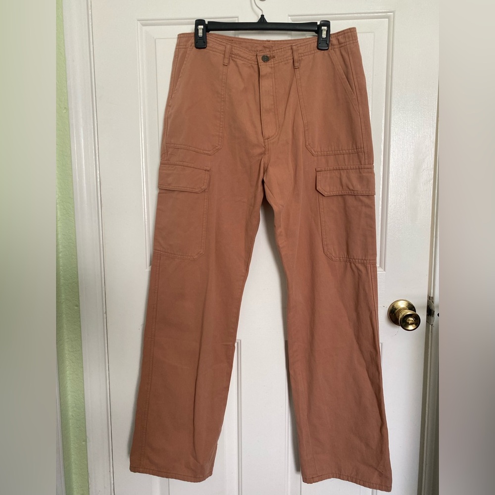 NWT Anniewear Cotton Cargo Straight leg  Pants in Camel Size XL